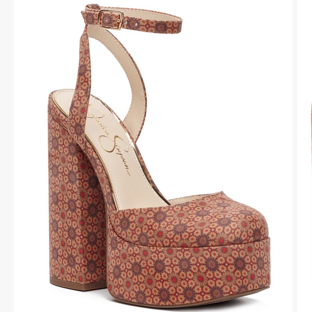 Jessica Simpson Retro vibes platforms-8.5 - Picture 4 of 8